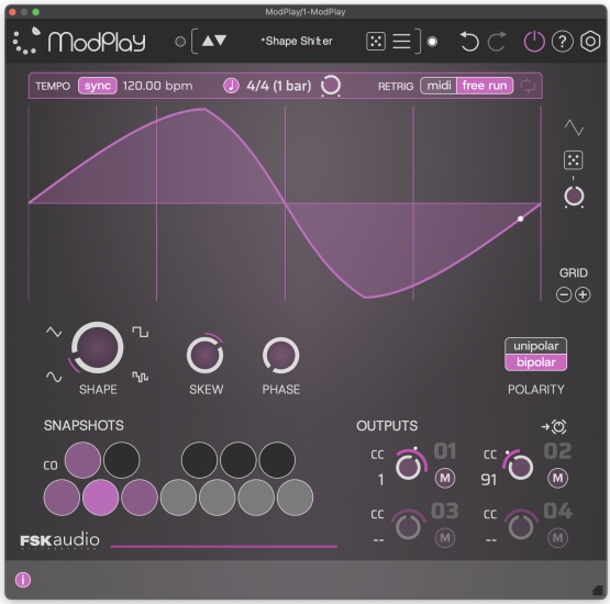 FSK Audio ModPlay GUI