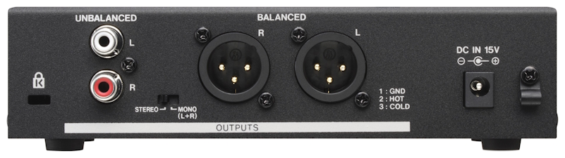 Tascam RX BT10 rear