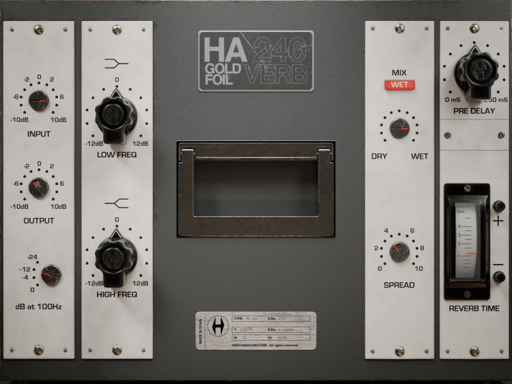 HeritageAudio HA 240 Gold Foil Verb