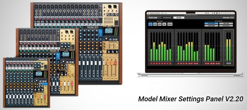 Tascam model series meter bridge