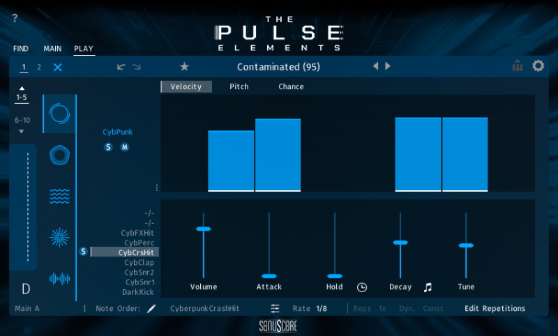 pulse elem drum rack settings new