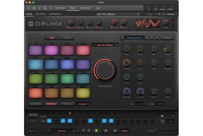 EastWest DrumX Interface