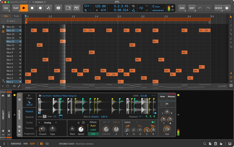 Bitwig Studio 6 1 Slicing