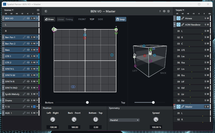 boris fx samplitude 2026 5 spatial panner