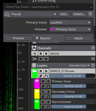 modul unmix 2voices