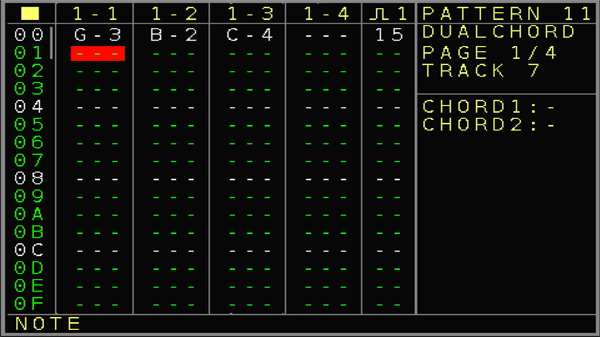 dualchord track pattern