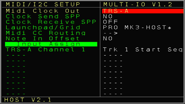 midi multiio config